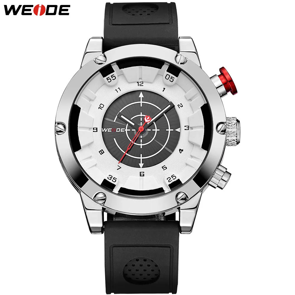 Silvery White Новинка, Брендовые мужские часы WEIDE, спортивные часы, мужские, для улицы, задний светильник, аналоговый lcd цифровой дисплей, кварцевые, силиконовый ремешок, пряжка - Цвет: Silvery White