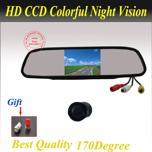 

Promotion 2 in 1 Car Parking Assistance Reverse Backup System Night Vision Rear View Camera + 4.3" inch HD 800*480 Car Monitor