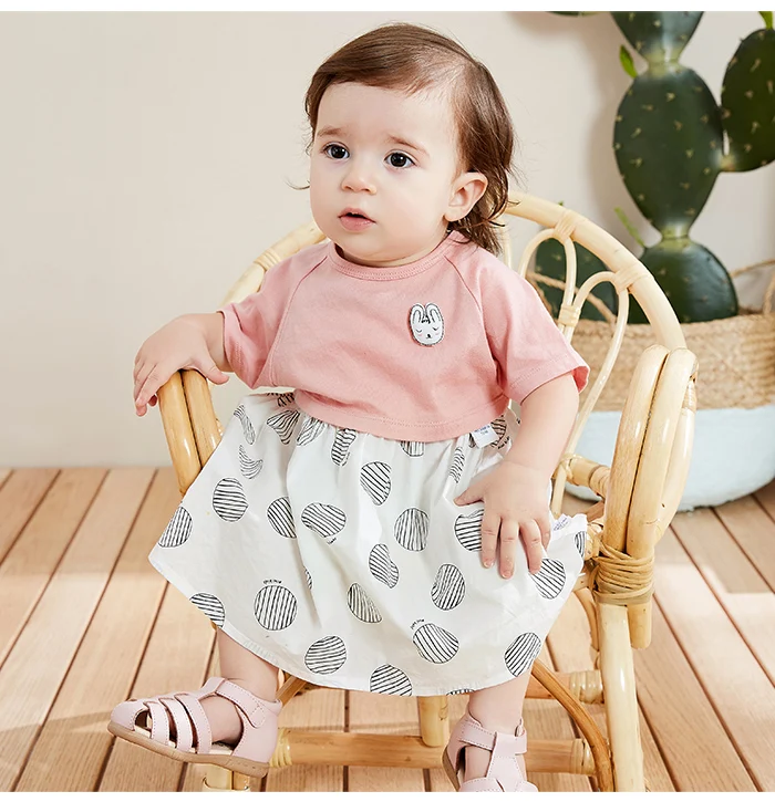 BalabalaBaby/Мини платье для девочек; костюм; Новинка г.; летнее платье на бретелях для малышей; хлопковая одежда из двух предметов; мягкая и удобная одежда