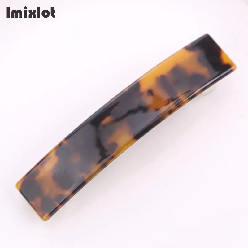 Korean Resin Acetate Hair Pin Women Accessories Rectangle Leopard Clip Sweet Daily Headwear Barrette For Girls | Украшения и