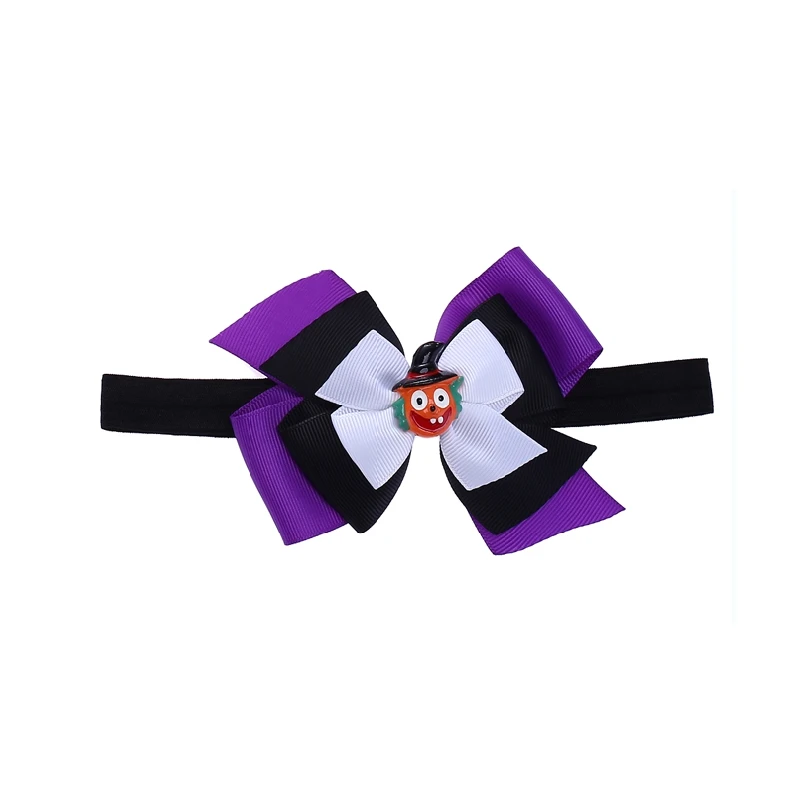 1 шт. многоцветная лента для Хэллоуина с изображением тыквы банты волос
