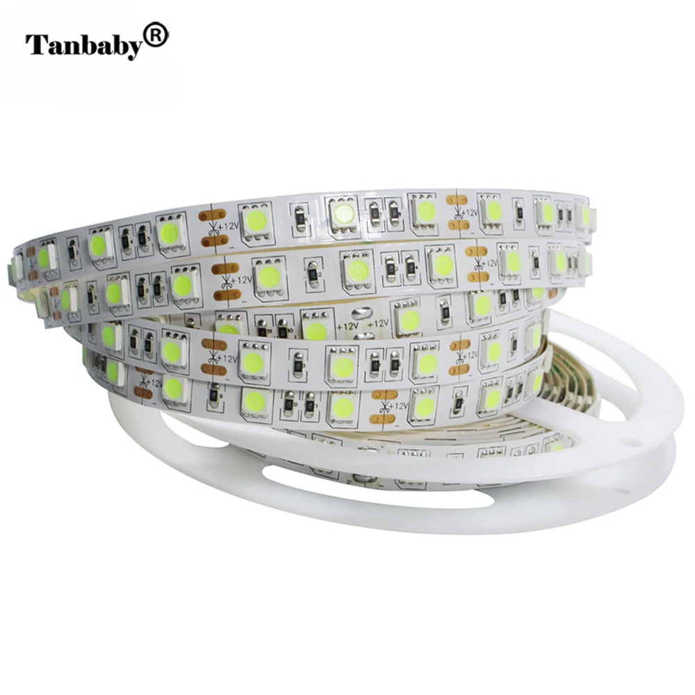 Tanbaby 5 м 300 светодиодный s Ледяной Синий светодиодный светильник SMD 5050 DC 12V гибкая лента