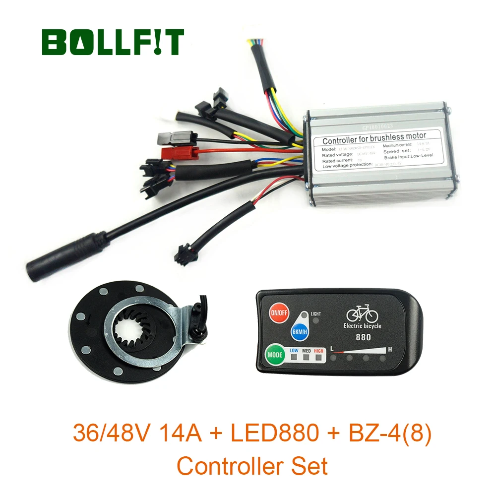 36V48V 250W контроллер KT 14A LED880 дисплей PAS Set E bike converter Kit Hall Sensor|Аксессуары для