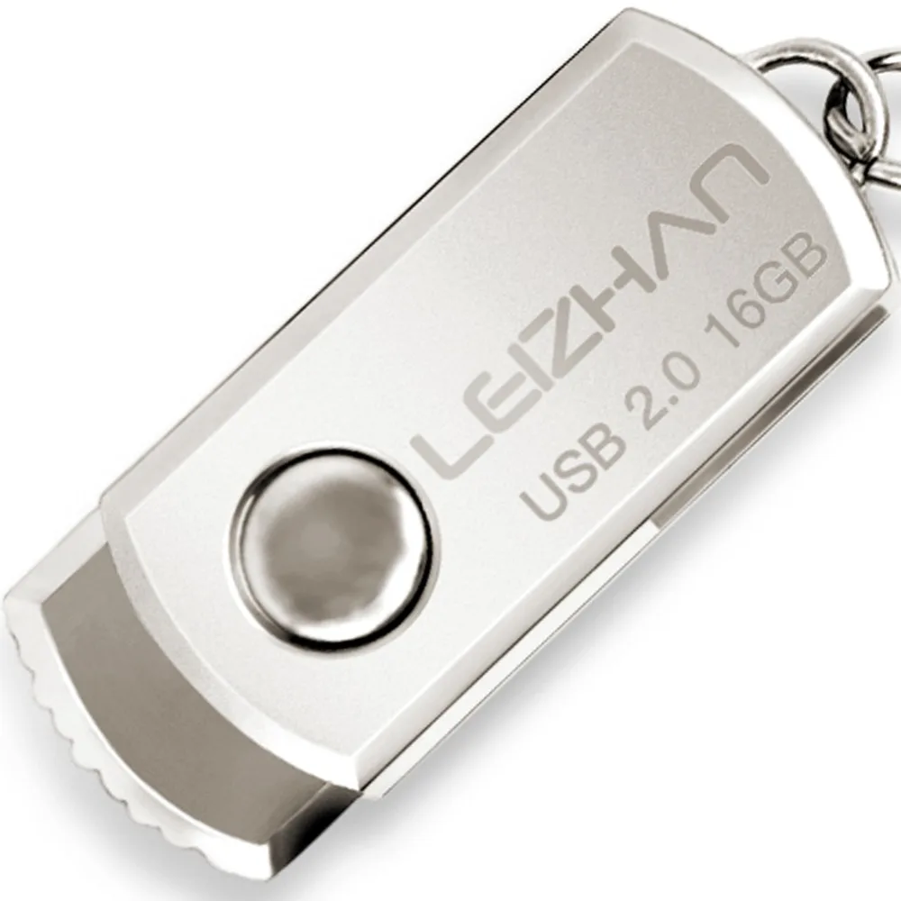 LEIZHAN USB карта памяти металлический флеш-накопитель 64 ГБ 32 16 8 4 для хранения данных