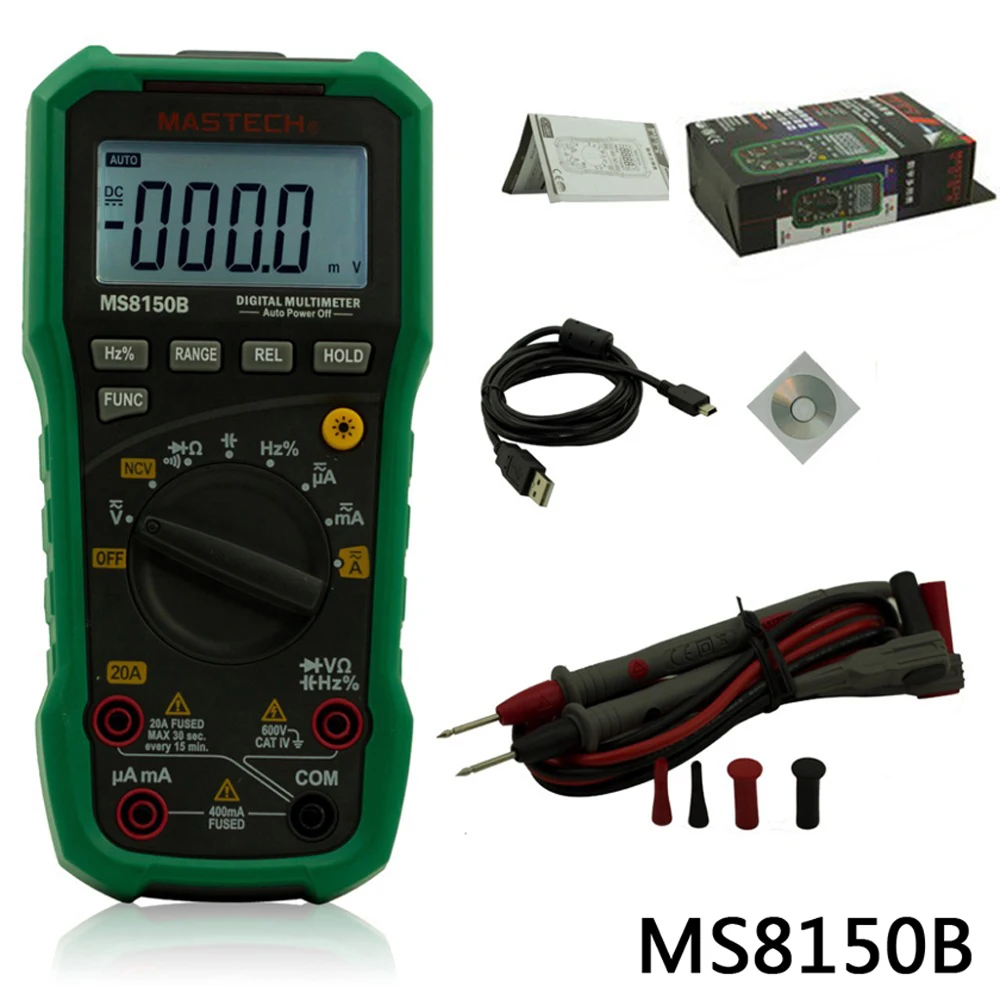 Mastech MS8150B цифровой мультиметр портативный тестер измеритель напряжения тока