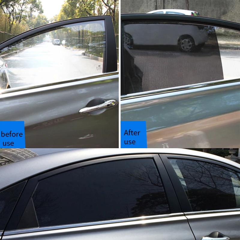Car Sticker Window Sun Shades Covers UV Protector 2Pcs Door Glass Windshield PVC Visor Shield Solar Universal Auto Accessories | Автомобили