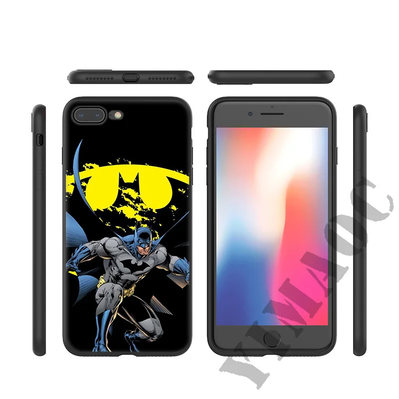 YIMAOC Бэтмен Темный рыцарь логотип мягкий силиконовый чехол для iPhone 11 Pro Xr Xs Max X или