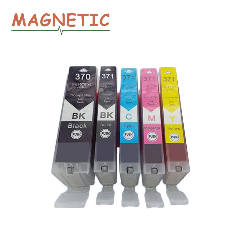 5 шт. картриджи для принтера canon PGI370 совместимые с Canon PIXUS MG5730/MG6930/MG7730F/MG7730 pgi 370|cartridge