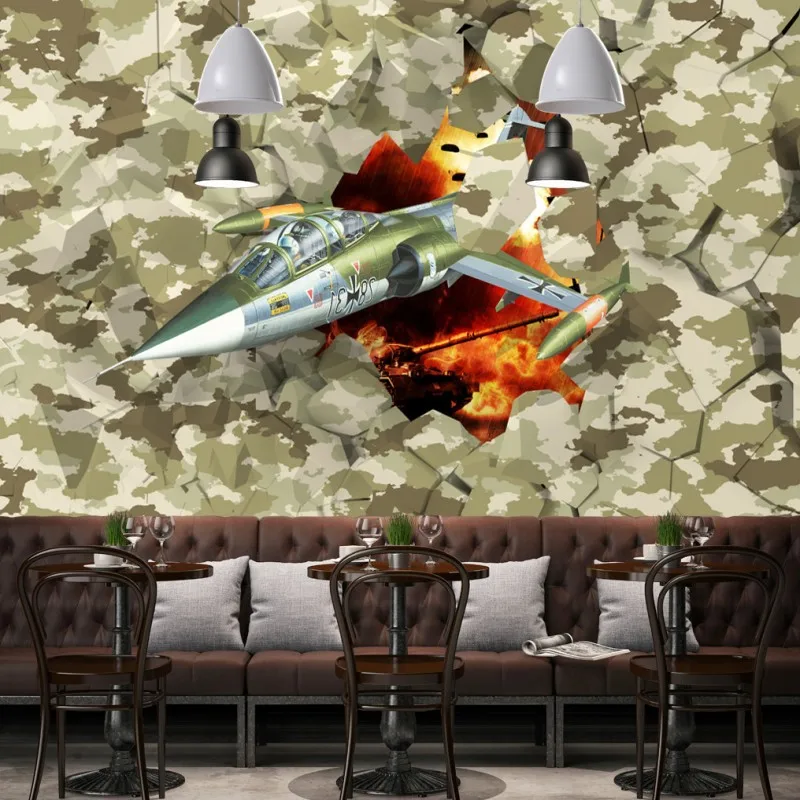 

photo wallpaper 3D stereo airplane wall bar restaurant wall wallpaper Mural lobby living room bedroom wallpaper