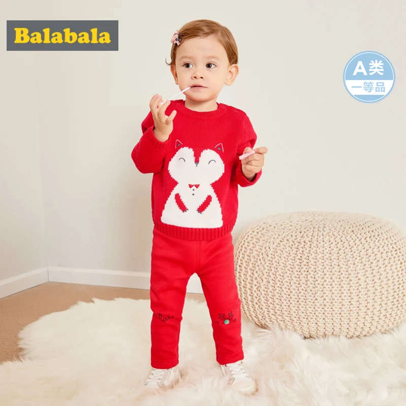 Детские штаны Balabala на флисовой подкладке с рождественским оленем для