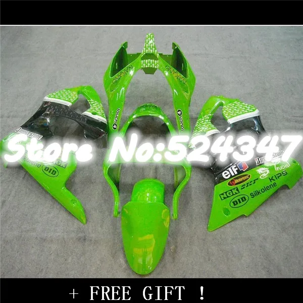 

B ZX9R 2000-2001 00-01 00 01 green black white ABS Plastic Fairing For Kawasaki Ninja ZX 9R 2000 2001