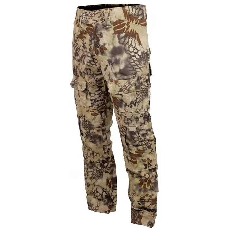 HLD Gen2 Airsoft BDU Униформа тактические боевые брюки с наколенниками мужские камуфляжные брюки армейское снаряжение военные охотничьи брюки - Цвет: HLD