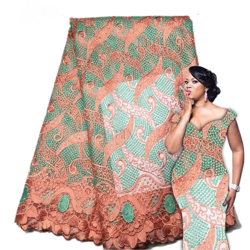 lot high quality nigerian french lace embroidered tulle fabric for wedding dress 2019 Russia African C7 | Дом и сад