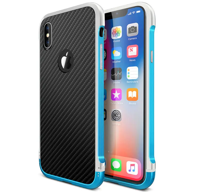 RedKoi чехол из углеродного металла для iPhone 8 7 Plus XS Max XR ударопрочный алюминиевый