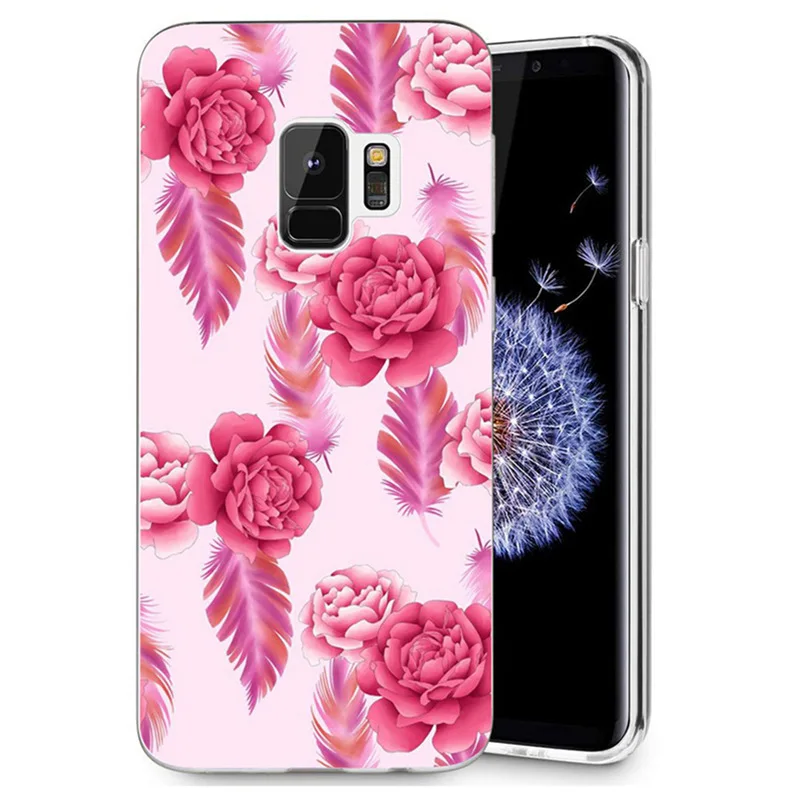 Для Samsung Galaxy S3 S9 S9Plus S8 Plus S7 edge Note 8 мягкий чехол из ТПУ с розовой бабочкой и цветком