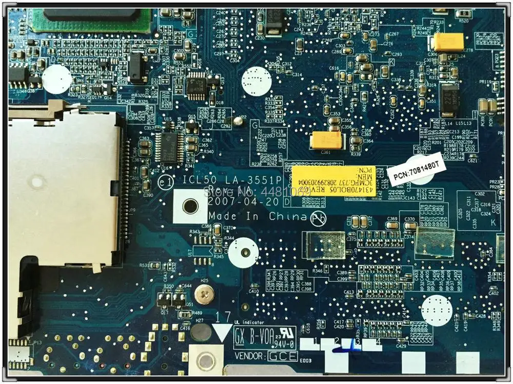 LA 3551P для ноутбука Acer aspire 5320 5720 5720G материнская плата MBAHE02001 MB.AHE02.001 ICL50 L03 ddr2
