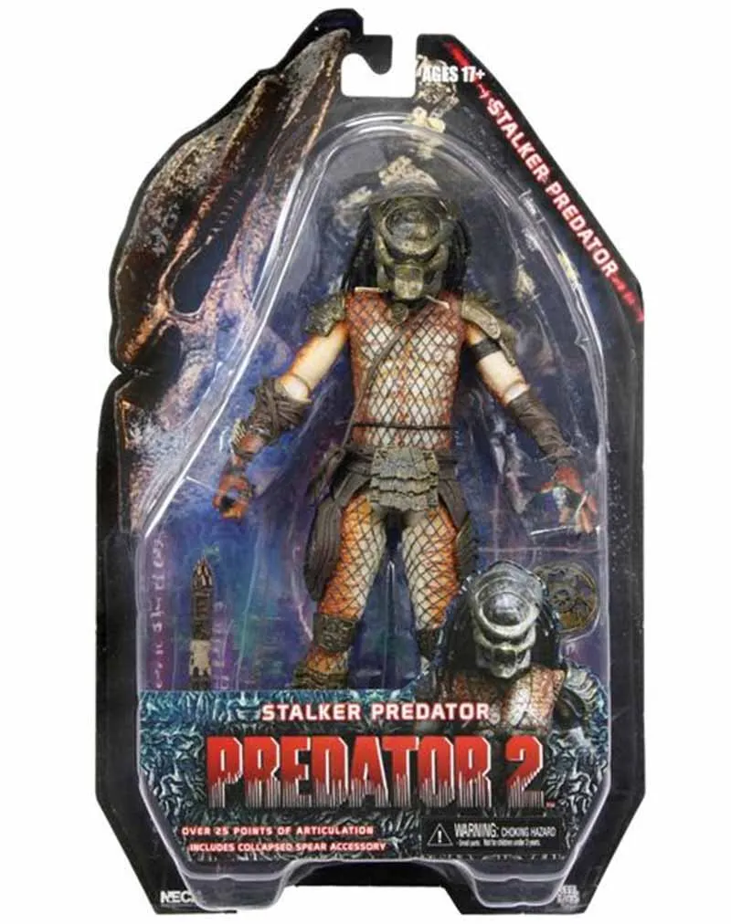 NECA Хищник 2 Страж змея Сталкер хищник, ПВХ Фигурки Коллекционная модель игрушки - Цвет: A with box
