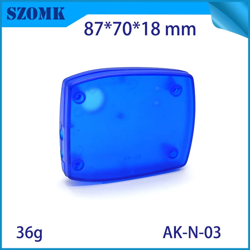 1 piece transparent blue plastic box for pcb housing electrical enclosure 87*70*18mm szomk diy electric project | Обустройство дома