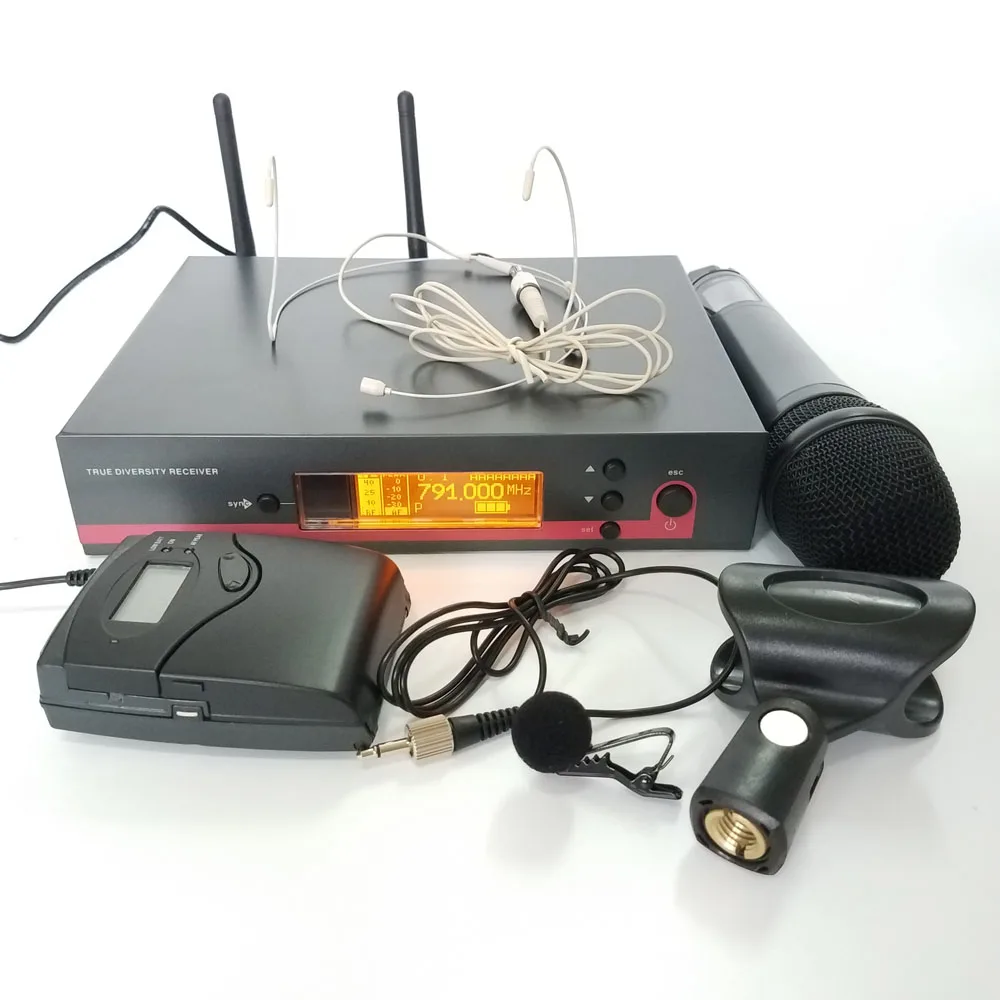 135g3 UHF Настоящее разнообразие Беспроводная микрофонная система+ нательная сумка+ отворот Lavalier+ беспроводной микрофон на голову 780-822 МГц - Цвет: full set
