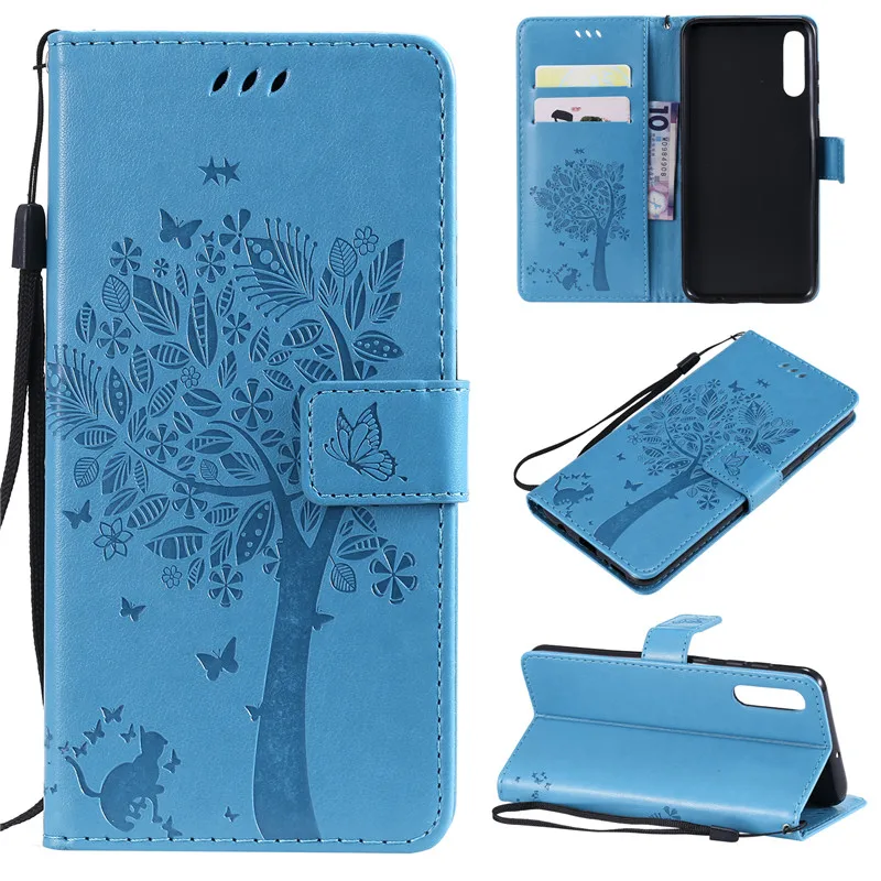 Leather Wallet Case for Samsung Galaxy A50 card slot holder stand flip silicone soft cover Samsung A50 Case A70 A40 A30 A20
