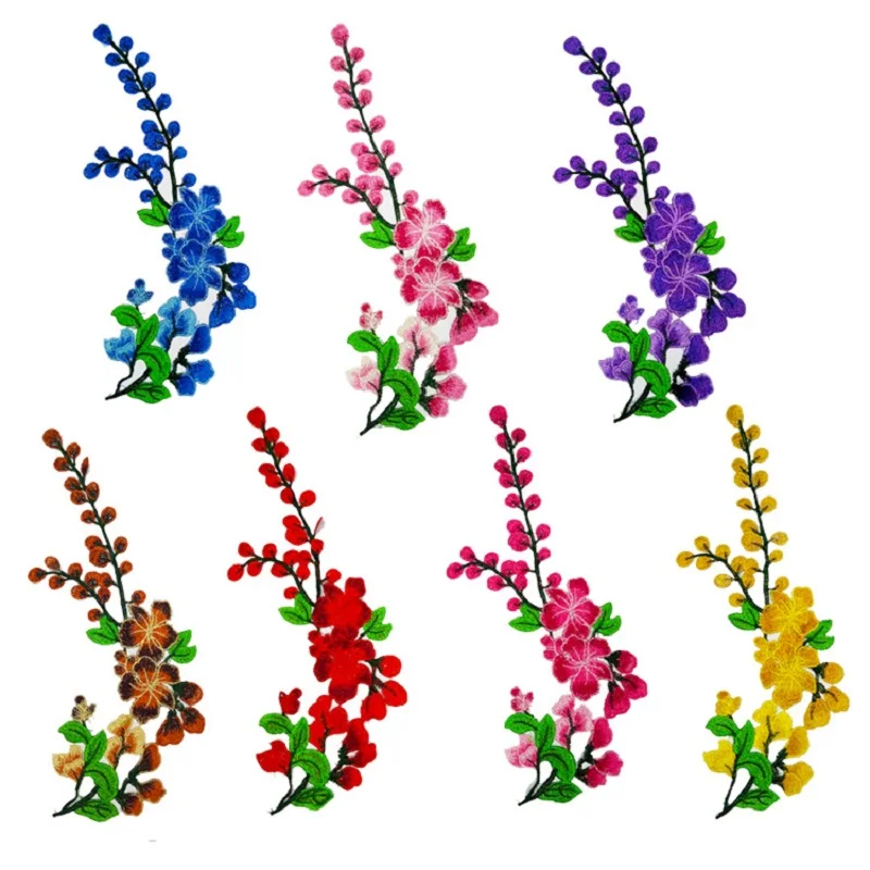 Цветной воротник с цветами украшенный шитьем 2 шт. аксессуары для вышивки платье