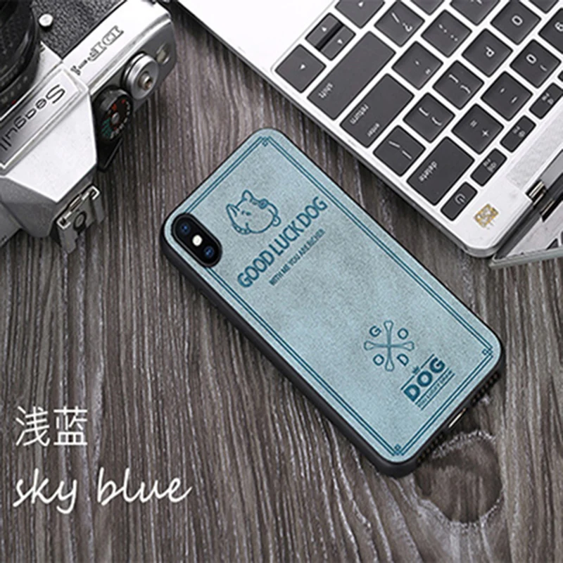 Для iphone X XS случае Новый Ткань Ультратонкие холст кремния Чехлы для x текстура