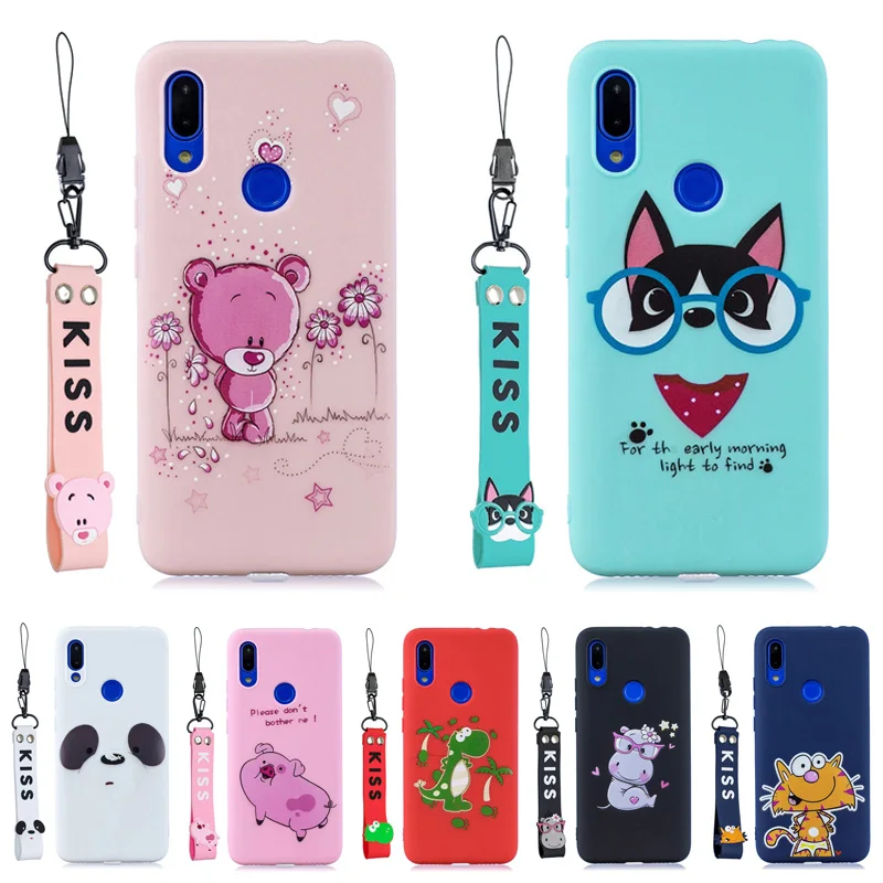 Мягкий чехол из ТПУ с милой пандой кошкой собакой медведем для Huawei P Smart 2019 Honor 8 9 10