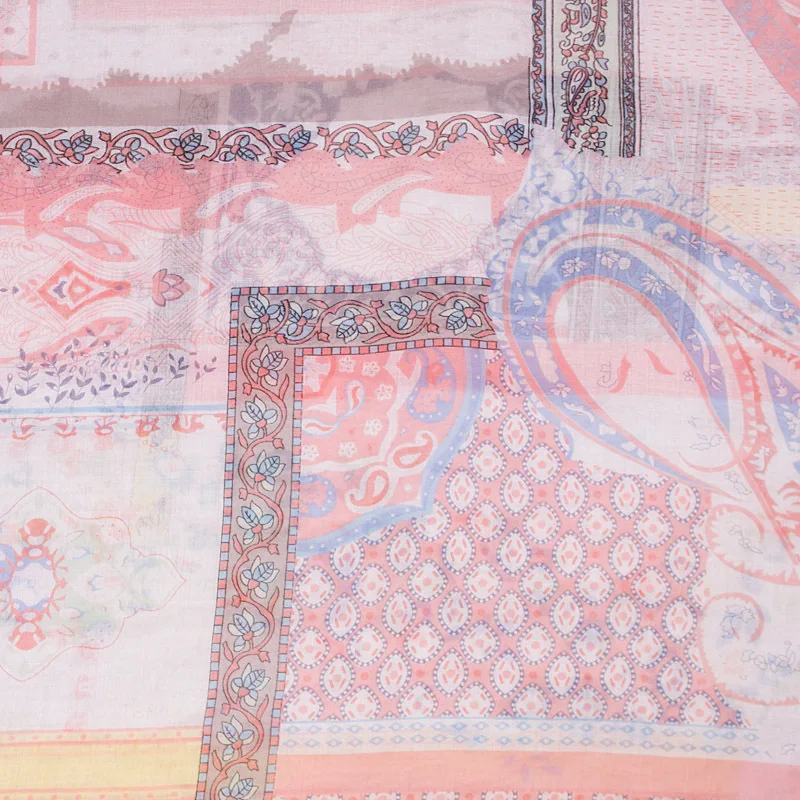 

Fashion Lightweight Floral Flowers Print Women Scarf Large Long Shawl and Warps