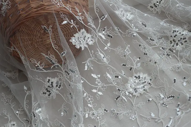 Alencon Блестки цвета слоновой кости высокое качество шнура для невесты