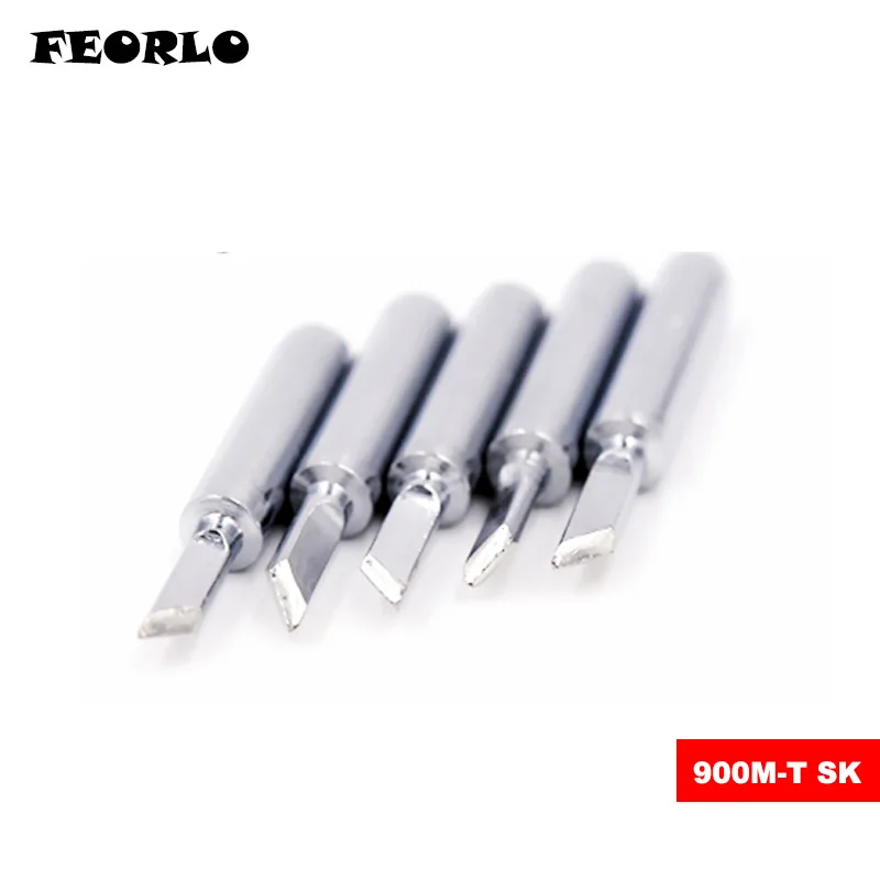 FEORLO 5 шт. паяльный припой, Бесконтактный 1,5 K Железный кончик паяльника для Hakko 936 900M-T-1.5K для 900M. 933.376.907.913.951, 898D, 852D