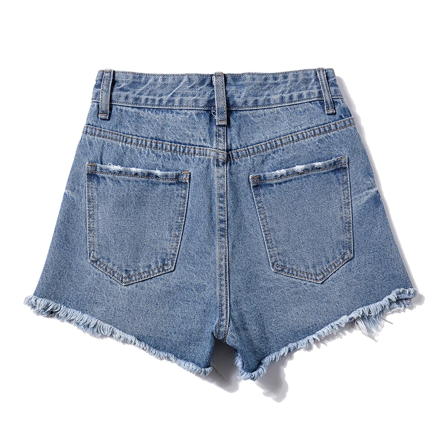 Новое поступление женские рваные джинсовые шорты с вышивкой свободные