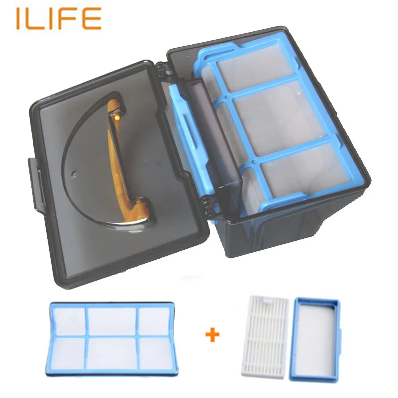 Пылезащитный ящик Hepa фильтр эффективный фильтр для Ilife v5s V3 v5 v5s pro v50 Запчасти для робота-пылесоса аксессуары