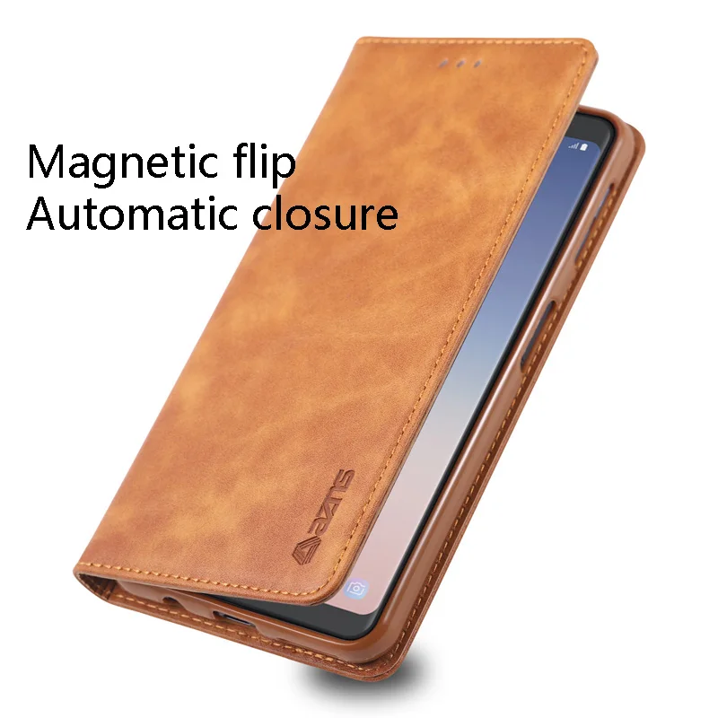 Кожаный флип чехол для телефона samsung Note9 Note5 A8 S7 S8 S9 A40 A50 A60 M10M20 M30 S10 9plus в винтажном