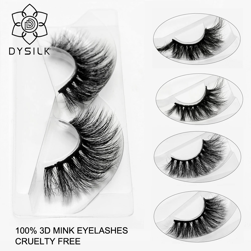 DYSILK 25 мм 3D норковые ресницы 100% безжалостные ручной работы полностью полосатые