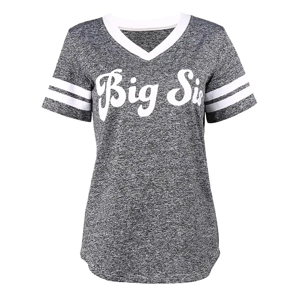 Повседневное Для женщин v образным вырезом короткий рукав немного/большой Sis