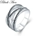 Женское кольцо из серебра 5,1 пробы Black Awn, винтажное Ювелирное Украшение из серебра 925 пробы, G041