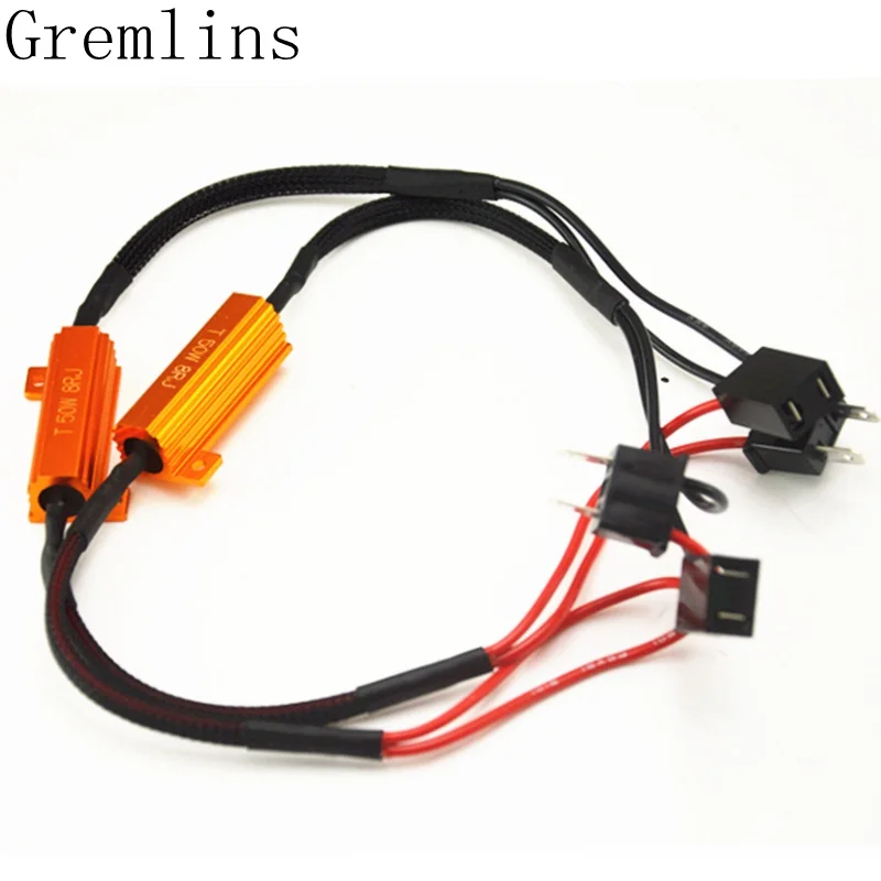 

Gremlins 2pcs 50W H1 H3 H7 Car Load Resistor Error Canceller LED Decoder Canbus Free Wiring Canceller Decoder Light 9005 9006