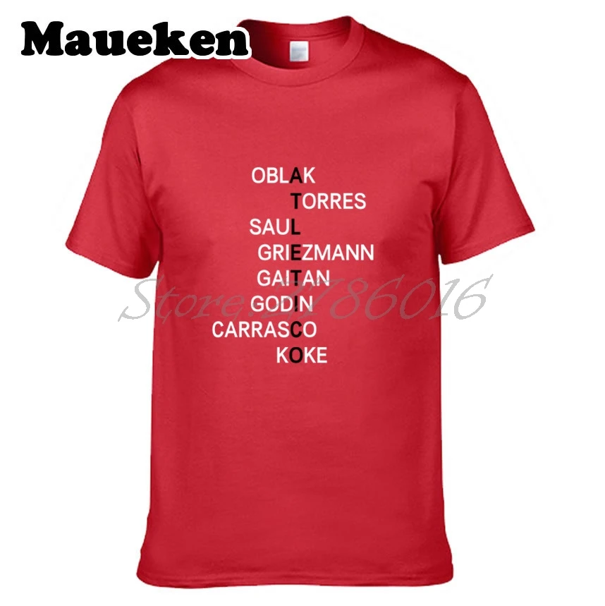Мужская футболка Atletico Koke 16/17 с кроссвордом для Griezmann Torres fans подарок круглым