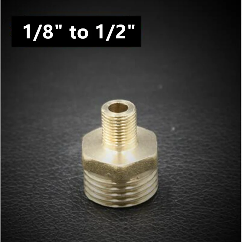 1l8 x 1l2 1/" 1/4" 3/" 1/2" 3/" 1" наружная резьба, латунная труба, одинаковая понижающая ниппельная арматура, латунные быстроразъемные адаптеры - Цвет: 1l8 x 1l2