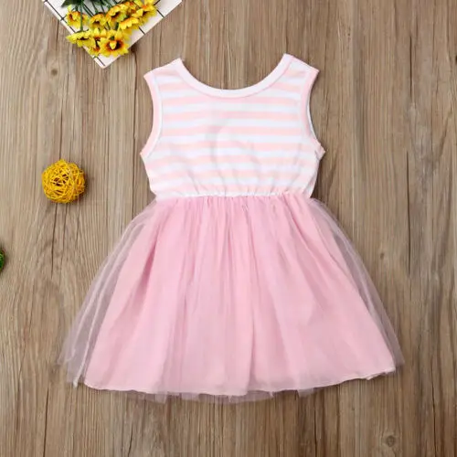 UK Toddler Infant Kids Baby Girls Summer Lace Dress Princess Party Dresses 0-4Y | Детская одежда и обувь