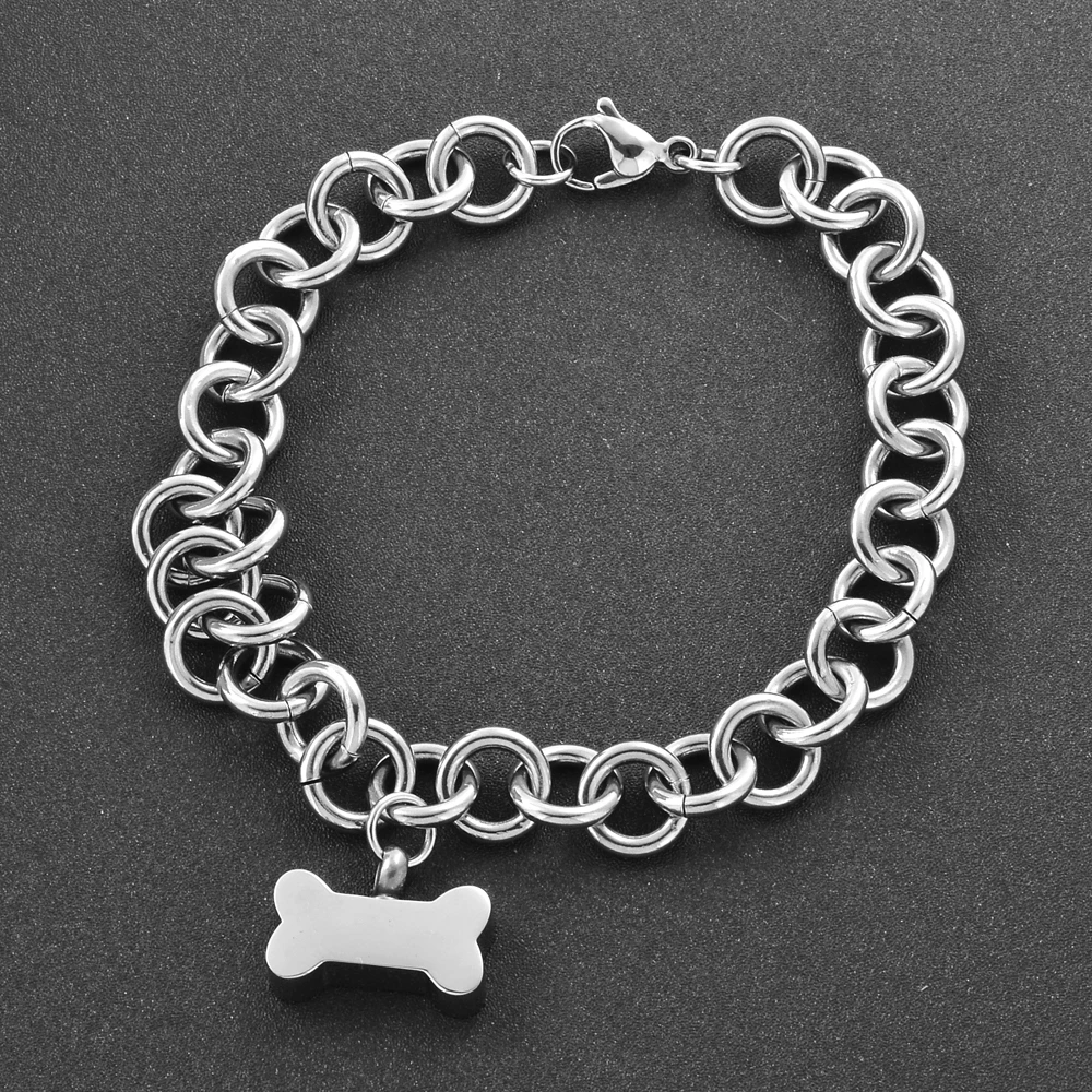 Модный браслет из нержавеющей стали с толстыми звеньями для собак|bracelet fashion|bracelet