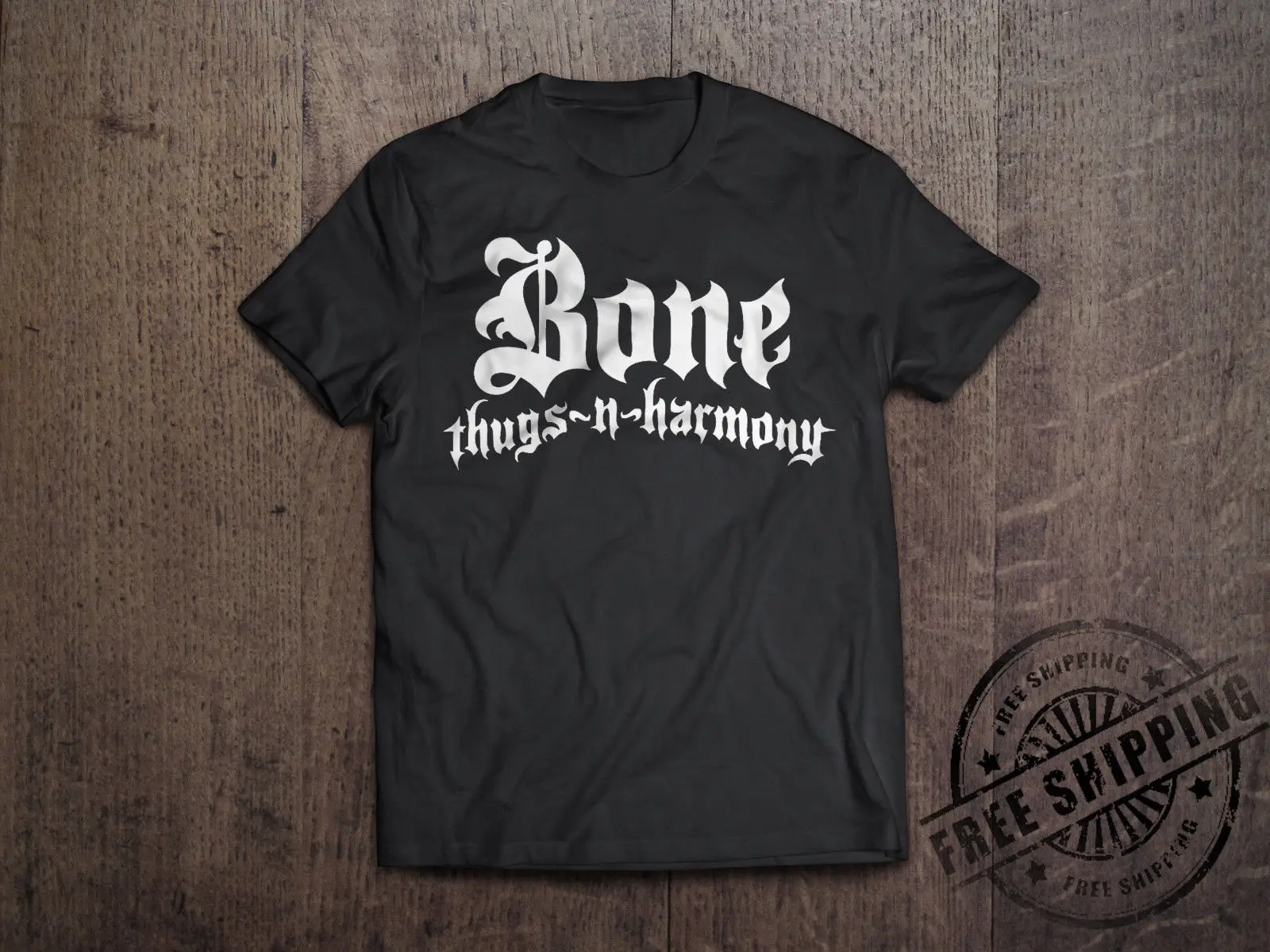 Bone Thugs N Harmony логотип Футболка Винтаж хип хоп рэп группа тройник Eazy E
