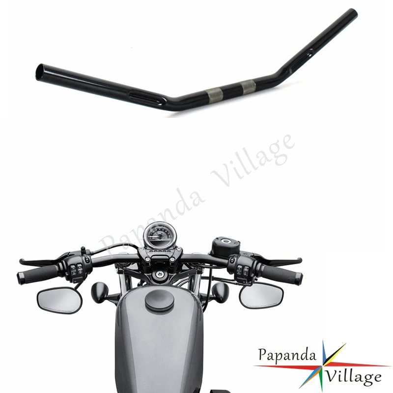 Черный руль для мотоцикла 1 &quot ноль тяги 25 мм Harley Sportster XL 883 1200 Iron Forty Eight 2007 2018|Руль