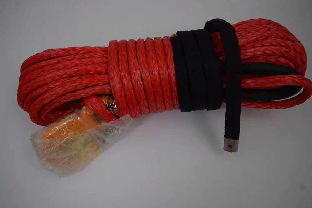 

High Quality Red 12mm*30m Synthetic Winch Rope,Synthetic Winch Cable,Replacement Synthetic Rope for Winch