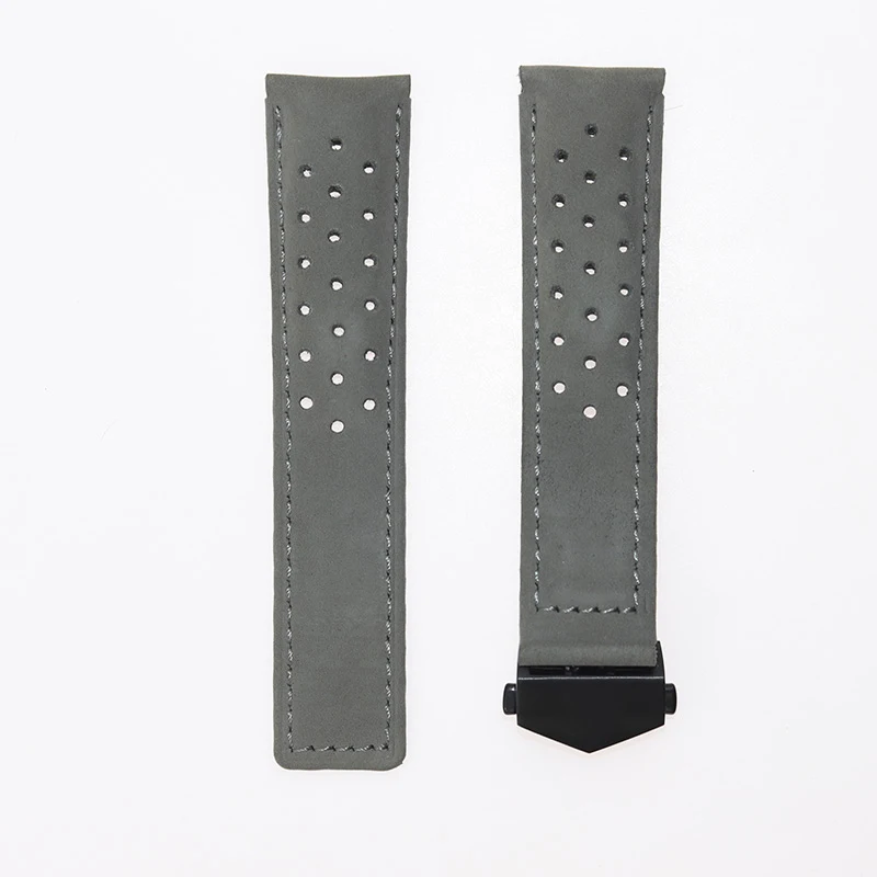 With Black Clasp 22/24 мм коровья кожа ремешок для наручных часов TAG HEUER CARRERA серии Для мужчин ремешок очень мягкая на ощупь ткань ремешок для Rolex кабель-браслет на запястье - Цвет ремешка: With Black Clasp