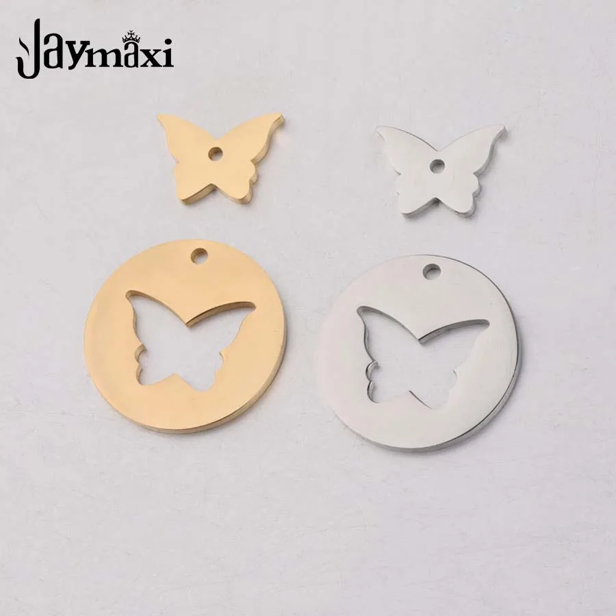 

Jaymaxi Butterfly Charm for Love Girl boy Gift Mirror Polished Stainless Steel DIY Charms Pendant 20piece/lot