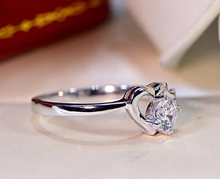 Чистое серебро 0 3 карат романтическое микро набор высокоуглеродное мужское