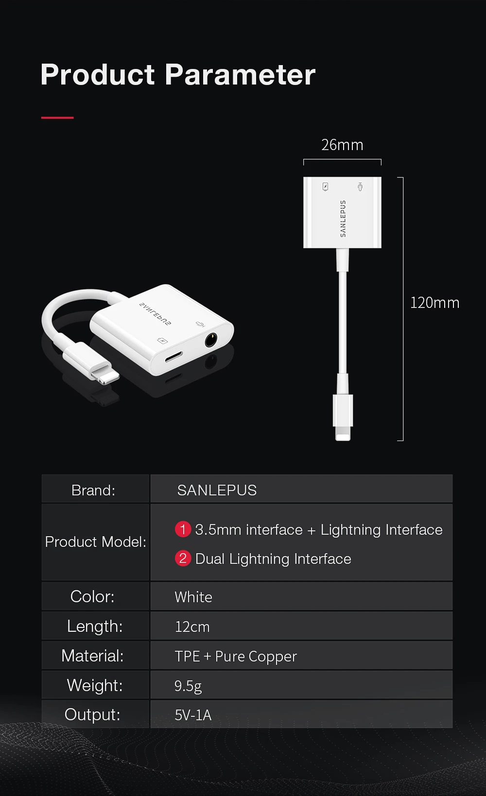 2 в 1 адаптер для перехода от разъема Lightning к 3,5 мм разъем для наушников разветвитель AUX для iPhone 7 8 плюс Xs Max XR зарядное устройство аудио