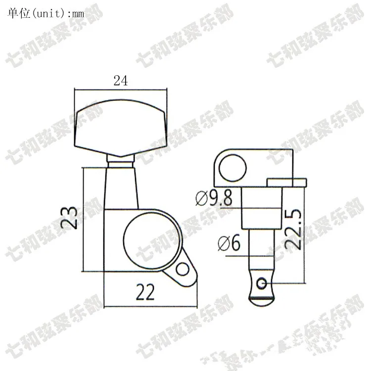 3R3L золотые встроенные гитарные колышки Тюнеры машинные головки для акустической