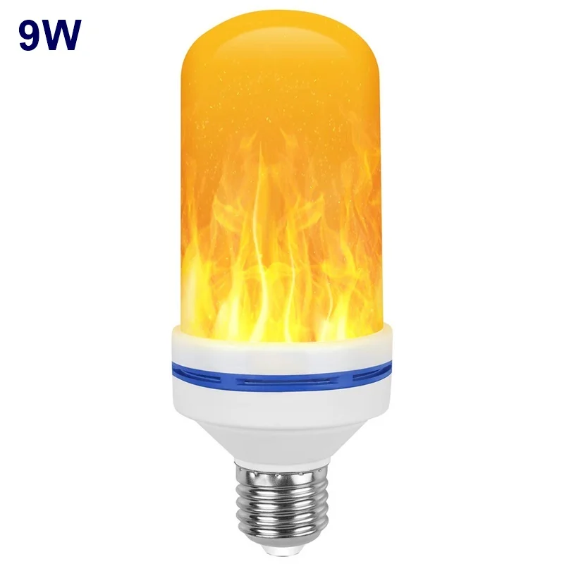 9W Новинка, 3 Вт, 5 Вт, 9 Вт, E27, E14, E26, E27, лампочка с пламенем, 85-265 в, светодиодный светильник с эффектом пламени, лампы с мерцающим декором, светодиодный светильник - Испускаемый цвет: 9W